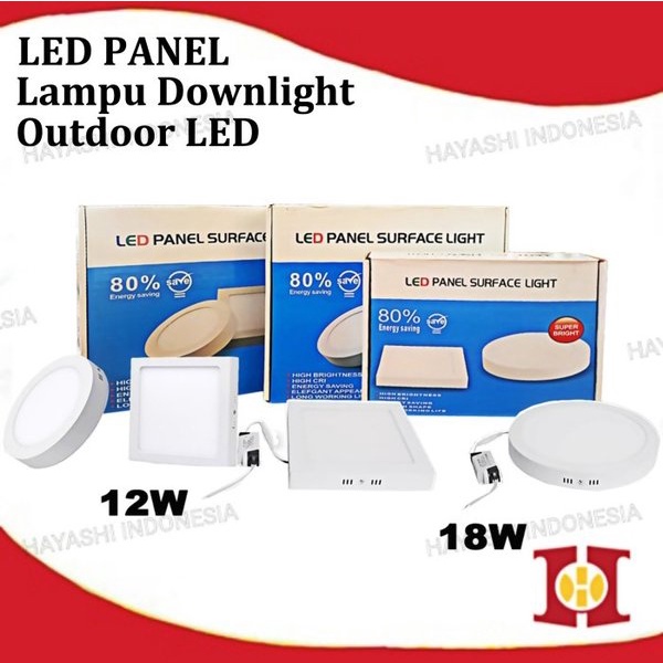 Lampu Downlight 12W 18W Lampu LED Panel Surface Light Outdoor