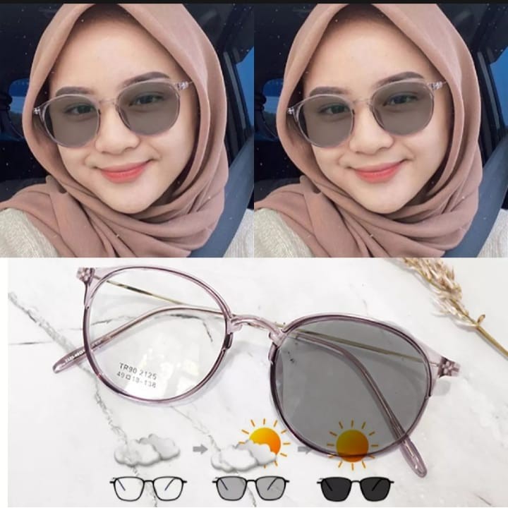 New, Kacamata Photocromic, Wanita Pria, Kacamata Photocromic Unisex, Frame Optik