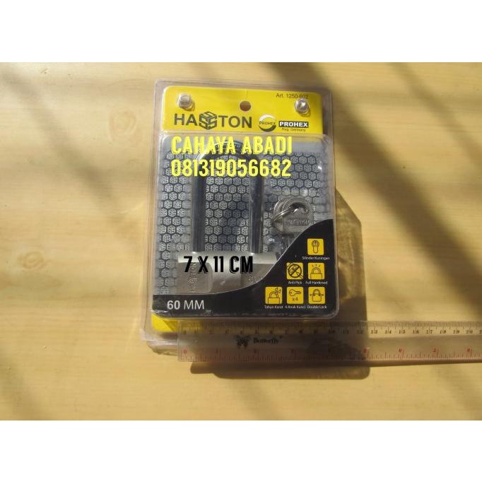 GEMBOK PROHEX 60MM BULAT LEHER PANJANG 7X11CM 1250-602