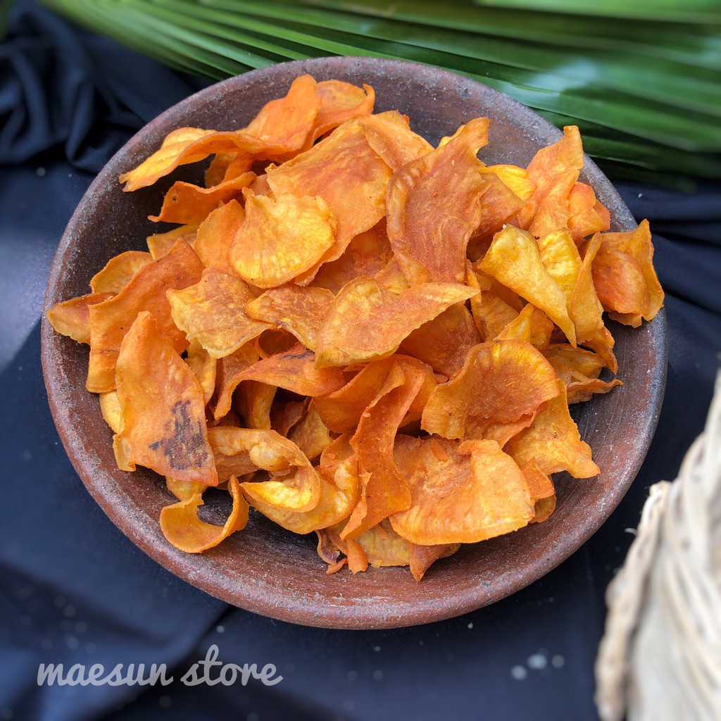 KERIPIK UBI JALAR RAMBAT BOLED KERIBO KRIPIK KRIUK PEDAS MANIS GURIH RENYAH BALADO MAESUN STORE