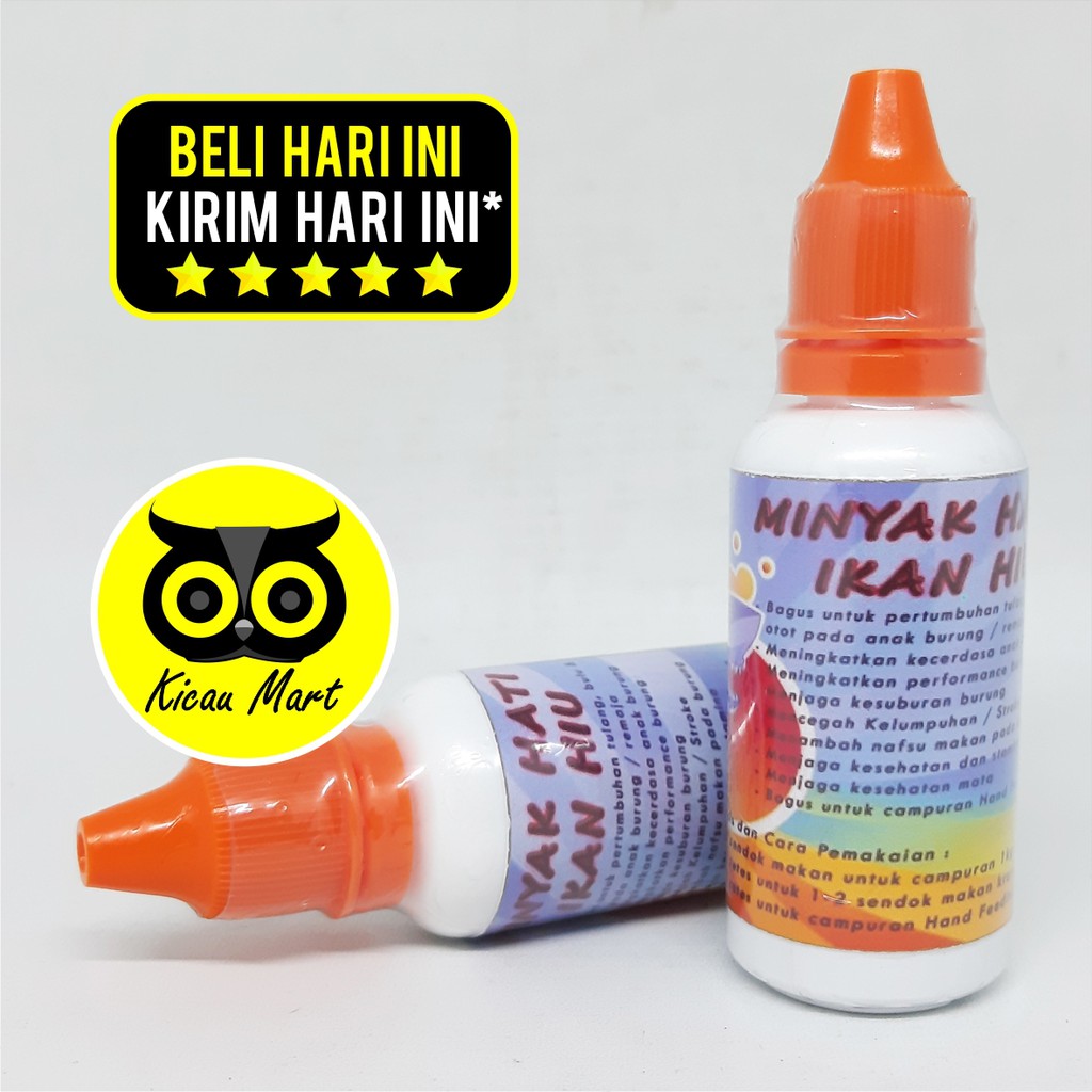 VITAMIN OBAT BURUNG MINYAK HATI IKAN HIU PERCEPAT PERTUMBUHAN KECERDASAN MURAI KENARI LOVEBIRD VMHIH