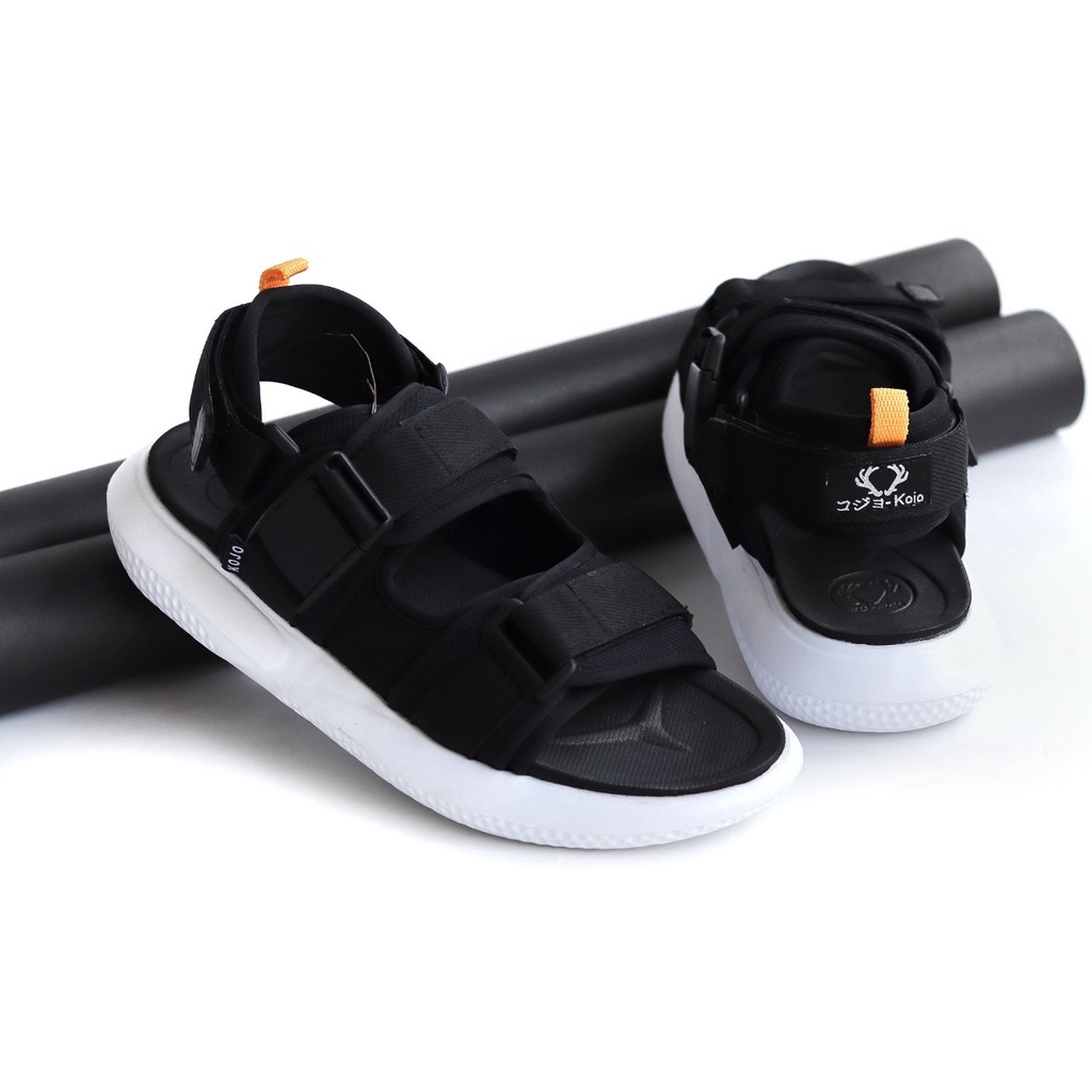 Sandal Gunung Pria Wanita Casual Full Black White Kojo Akira HDS 2021