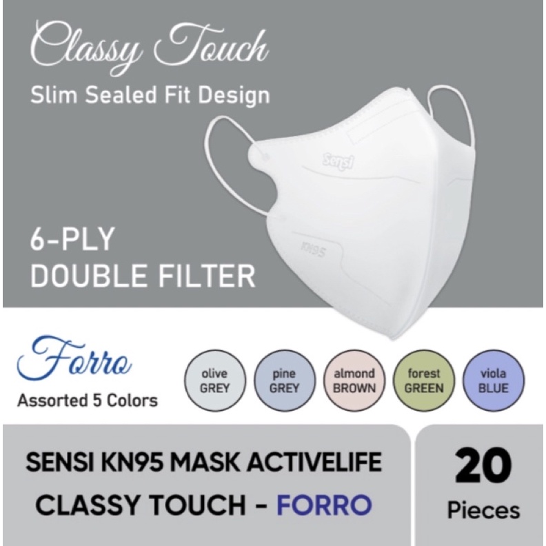 MASKER SENSI KN 95 KN95 5 PLY DOUBLE FILTER PROTECTIVE MASK