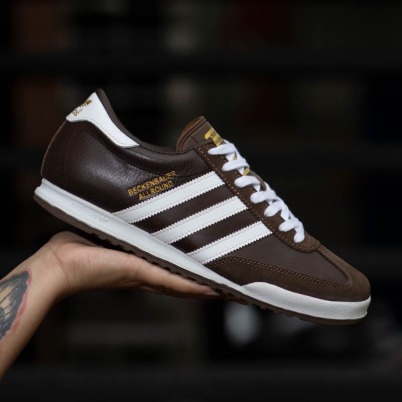 Sepatu Pria Adidas Beckenbauer Allround Brown White 100% Original Made in Indonesia