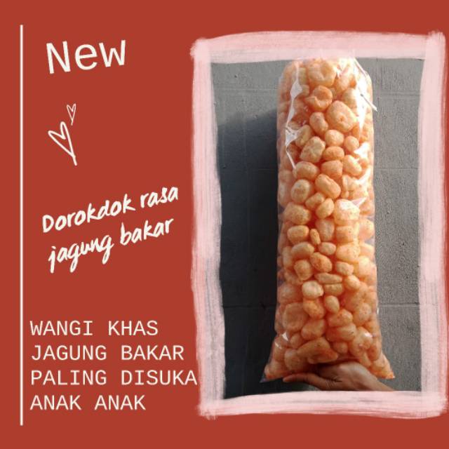 

Dorokdok renyah / dorokdok murah/ kerupuk asli kulit sapi size guling 500gr varian rasa jagung bakar
