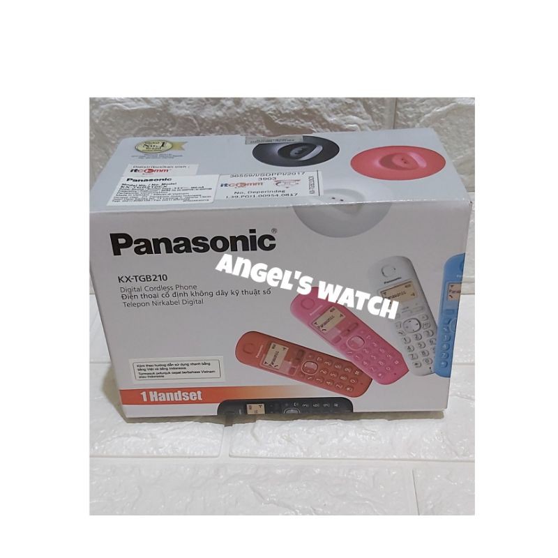 angelswatch telepon panasonic wireless KX-TGB210 hitam original garansi ITCOM