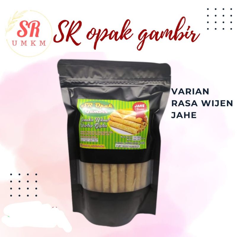 

SR opak gambir rasa wijen jahe 200 gram