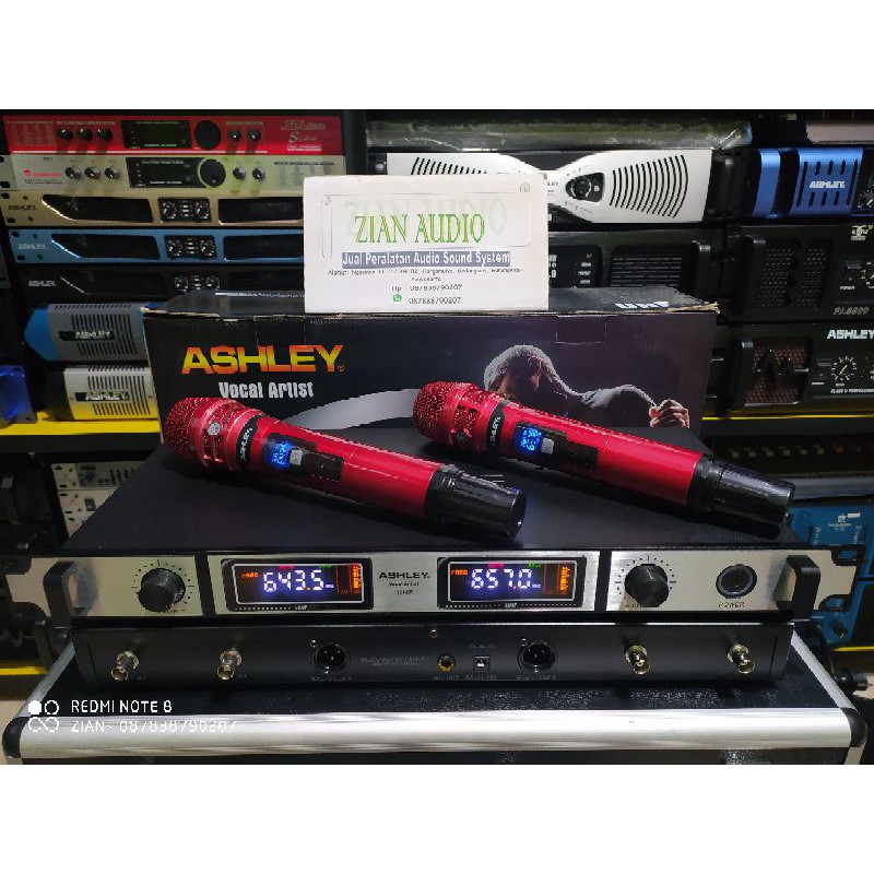 Jual Mic Wireless Ashley Vocal Artist Original Warna Merah Shopee