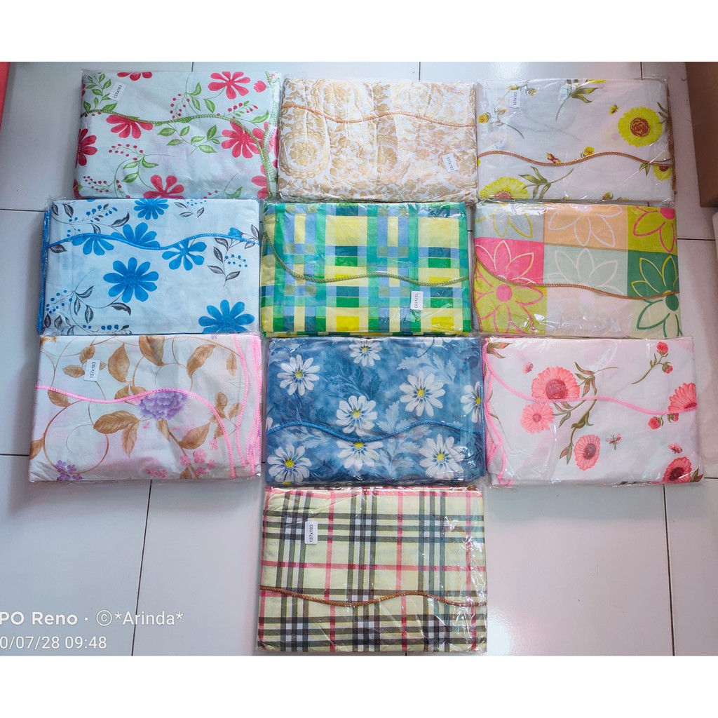 Taplak meja makan waterproof motif bunga