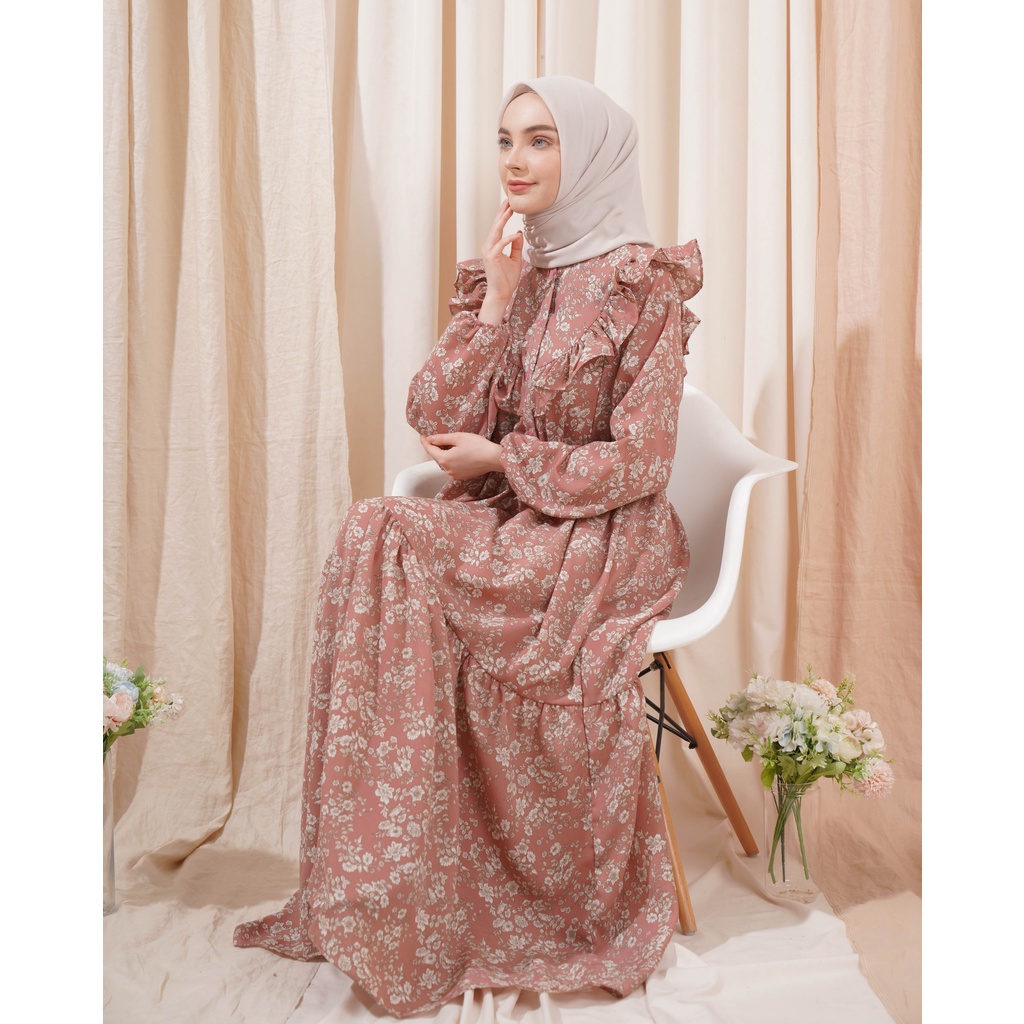 QUEENA DRESS BUSUI JUMBO LONG GAMIS ANTI KUSUT BAHAN ADEM