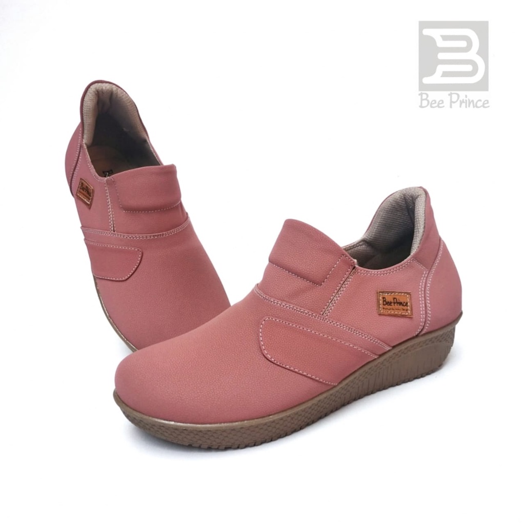 sepatu slip on wanita murah, sepatu bustong wanita, sepatu bustong wedges 7 warna, sepatu slip on perempuan