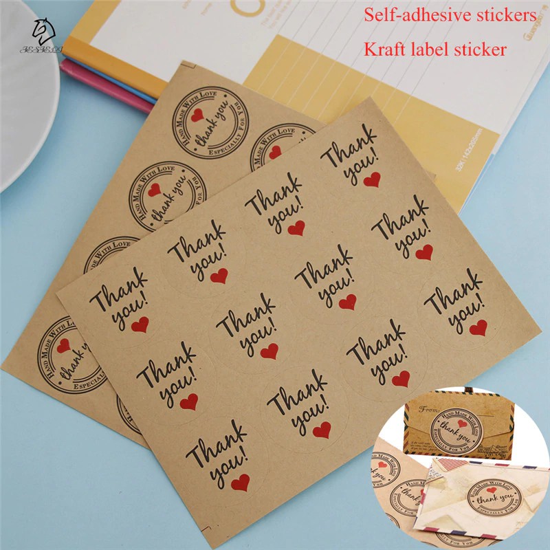 

INDORETAIL | 5 Lembar self-adhesive stiker scrapbooking Kawaii Permen tag kertas kraft label stiker