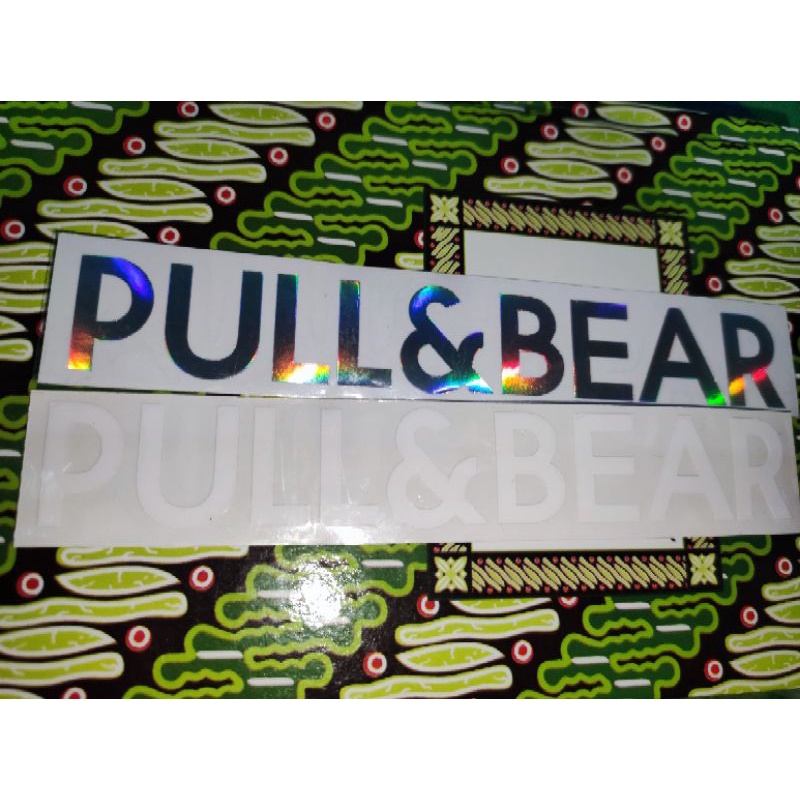 sticker cutting PULL &amp; BEAR BESAR 12CM X 2CM