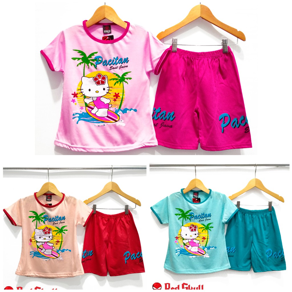 Setelan anak cewek pantai pacitan bahan soft