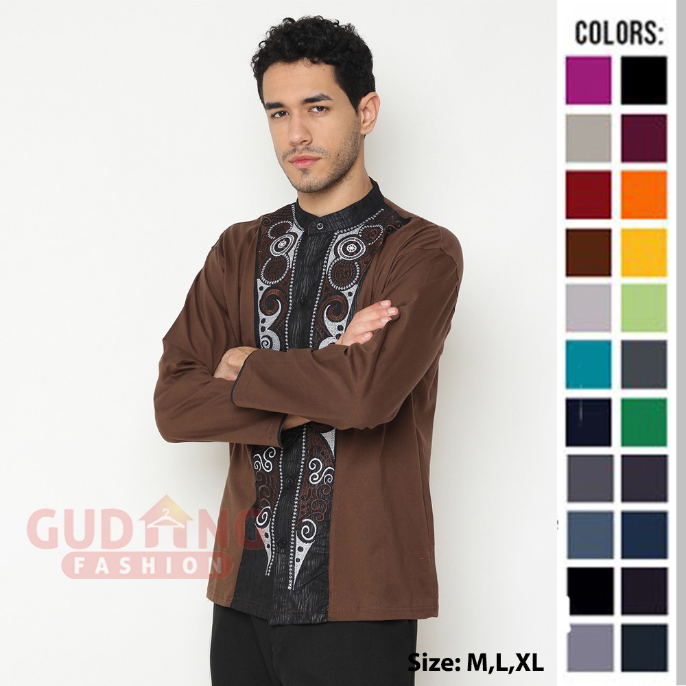 Koko Lengan Panjang Modern Katun - Banyak Pilihan Warna KKL (COMB)