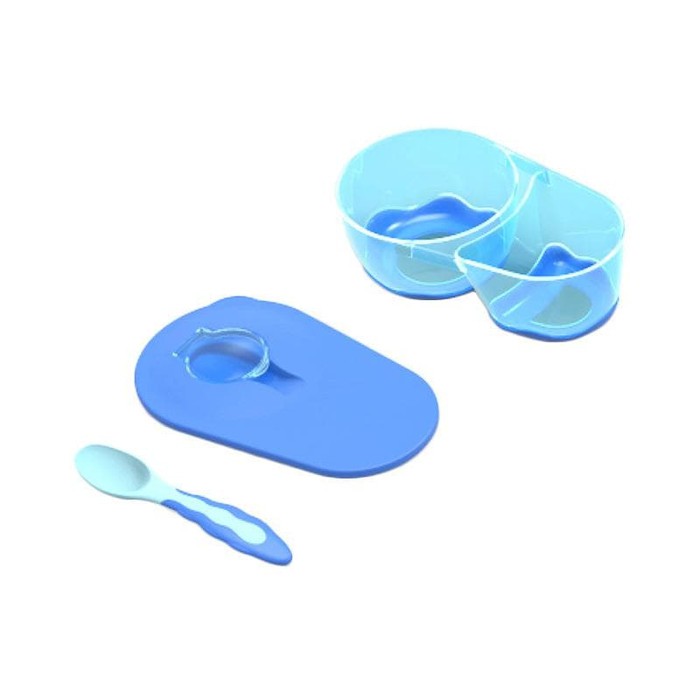 Baby Safe Divided Bowl With Spoon AP010 - Tempat Makan Mangkok Bayi