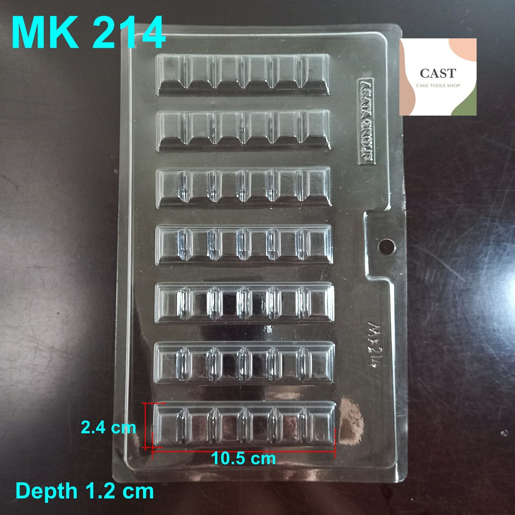 Cetakan Coklat Mika Chocolate Bar Single MK 214