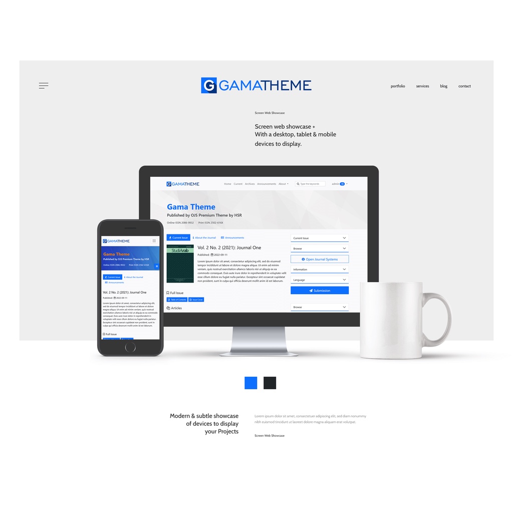 Gama Theme/Template untuk OJS 3.2 dan 3.3