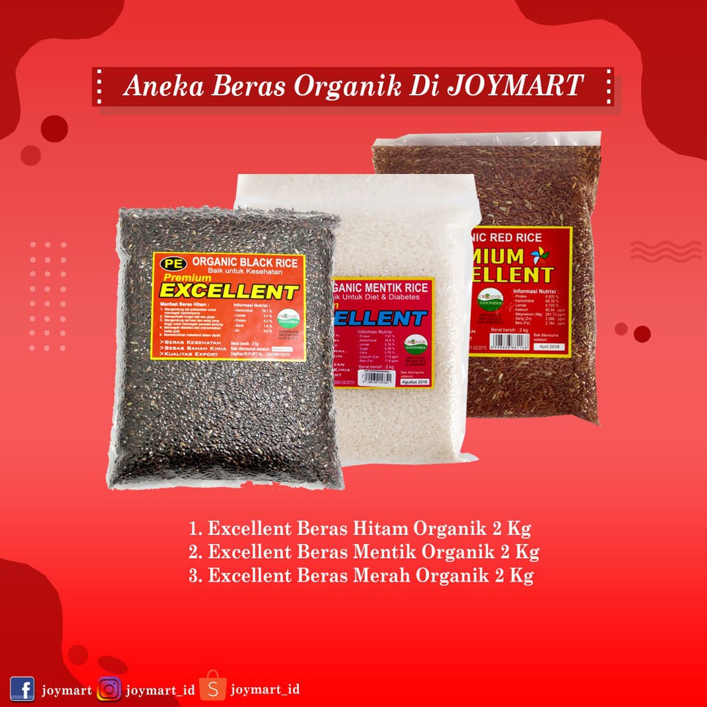 

EXCELLENT BERAS ORGANIK BKS 2 KG