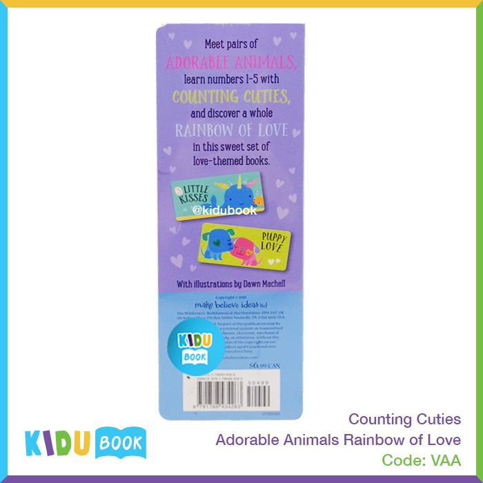 Buku Cerita Bayi dan Anak Counting Cuties Adorable Animals Rainbow of Love Kidu Baby