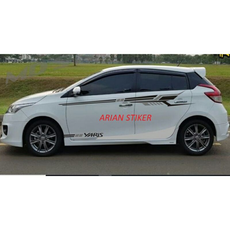 STIKER STICKER MOBIL YARIS CUTTING STIKER TOYOTA HONDA DAIHATSU KIA CUTOM TULISAN NAMA MOBIL