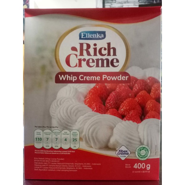 

Ellenka Rich Creme Whip Creme Powder 400gr