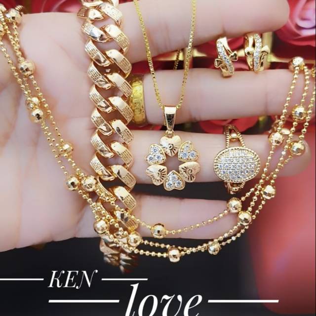 Xuping set perhiasan lapis emas 24k 2116