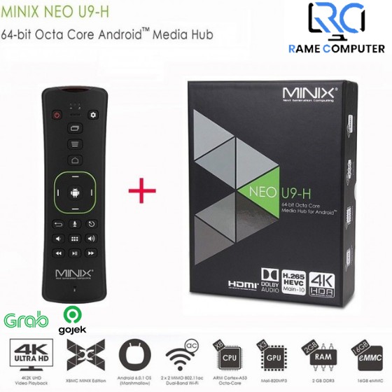 Android TV Box Minix Neo U9-H Android 6.0.1 TV Box + Free Minix Air Mouse Neo A3