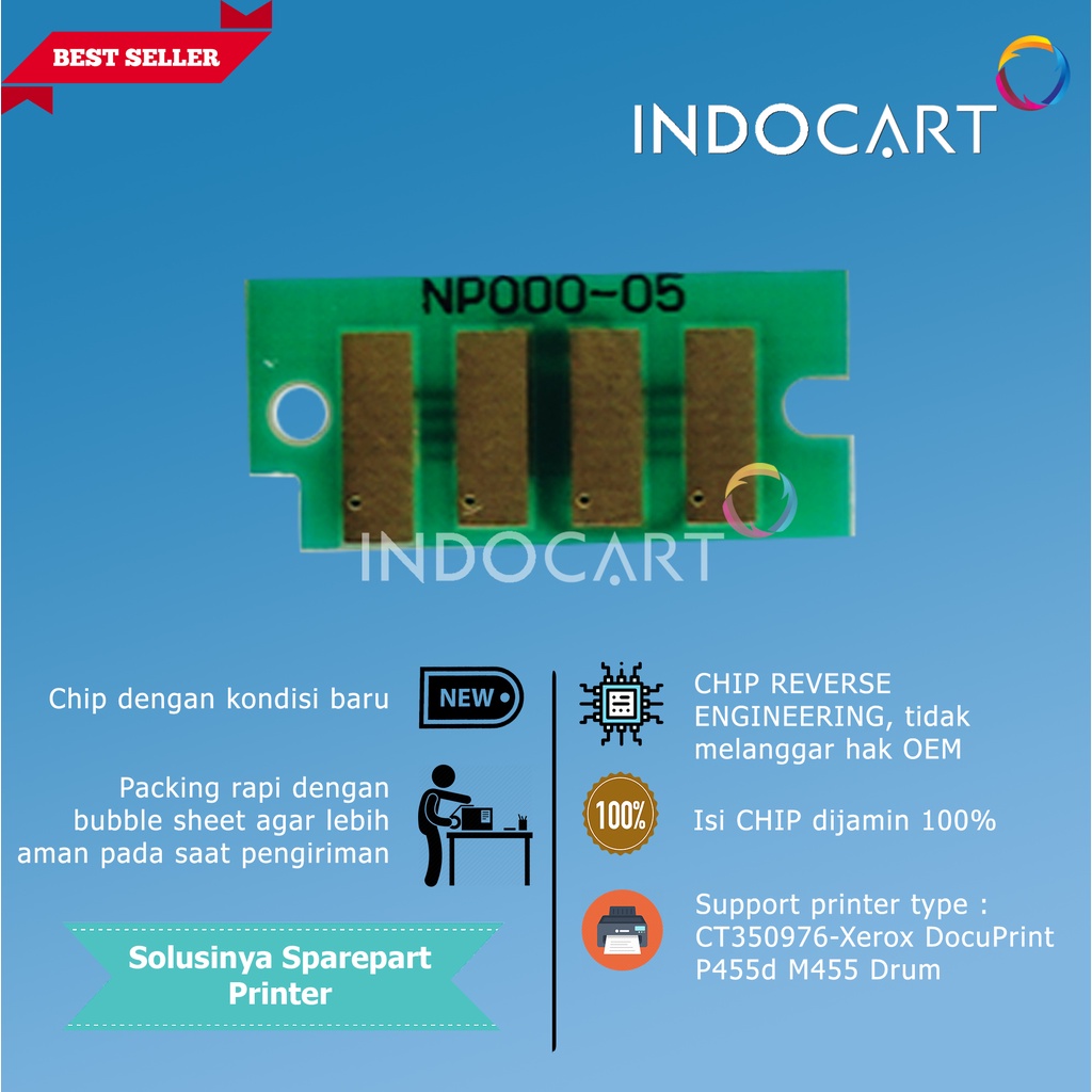 Chip CT350976-Xerox DocuPrint P455d M455 Drum-100K