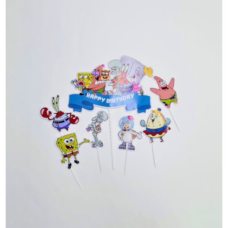 Topper Ulang Tahun Happy Birthday Spongebob