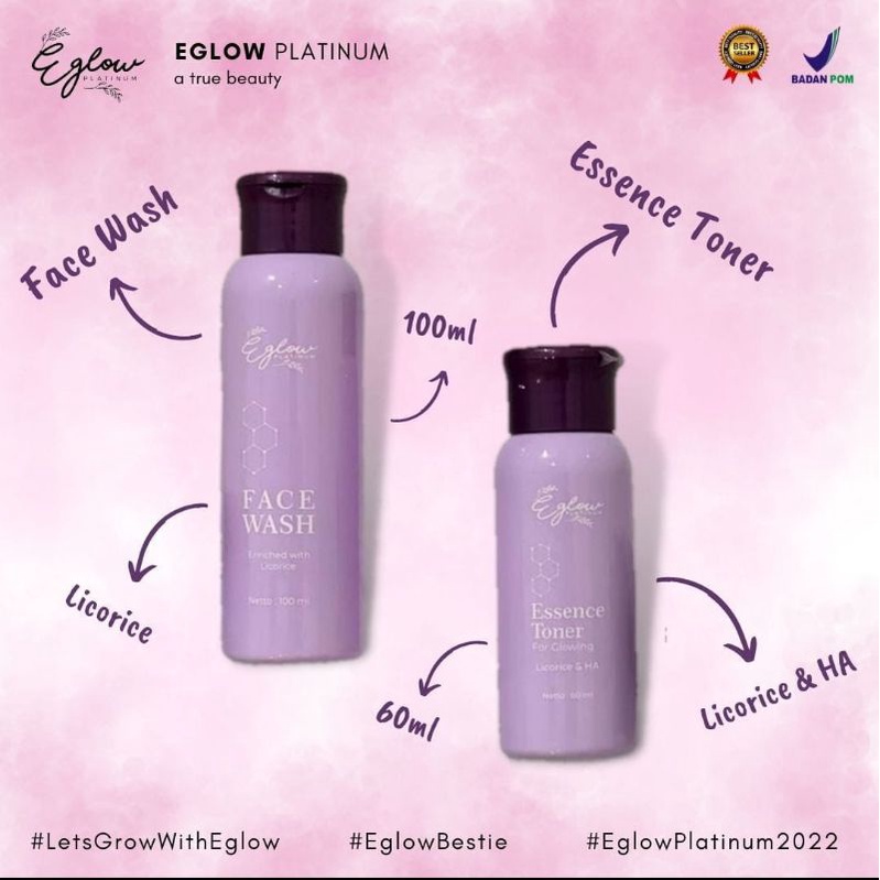 Paket Eglow Platinum Kemasan Baru Skincare bpom mencerahkan kulit wajah-7