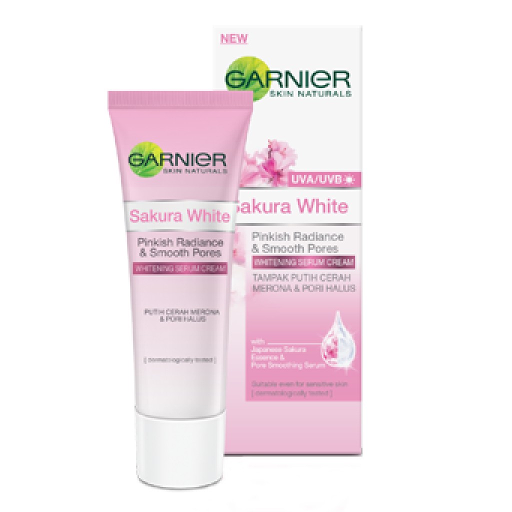 Garnier Sakura White Whitening Serum Cream UVA/UVB