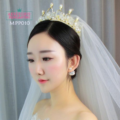 [SIAP KIRIM] AKSESORIS RAMBUT MAHKOTA WEDDING HEADPIECE PENGANTIN WANITA MPP010