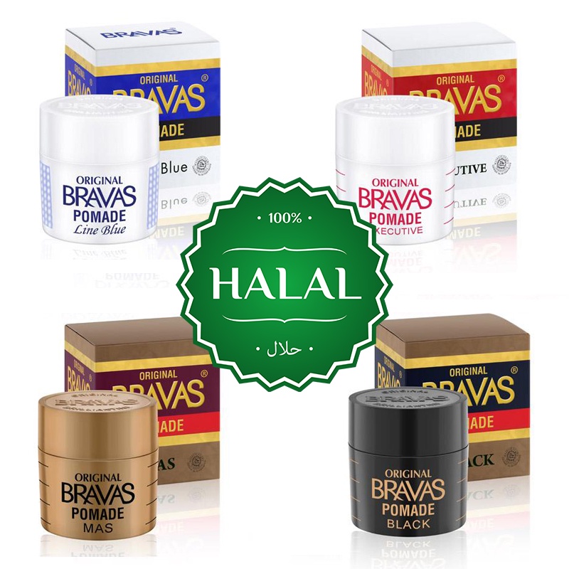 𝐑𝐀𝐃𝐘𝐒𝐀 - BRAVAS Pomade Halal 80 G Penata Rambut Berbasis Minyak Executives