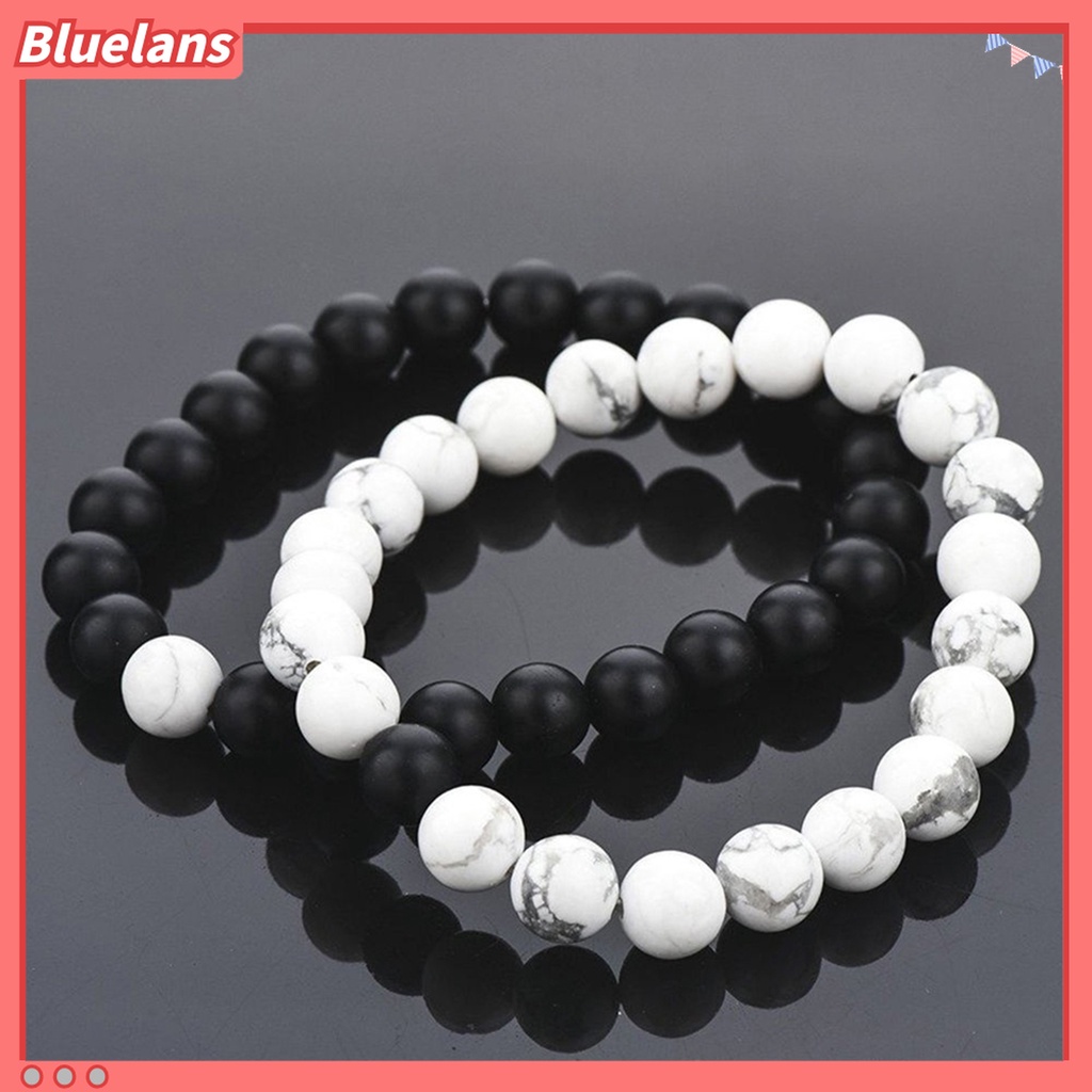 2pcs Gelang Panjang Desain Forever Ukuran 8mm Untuk Pasangan