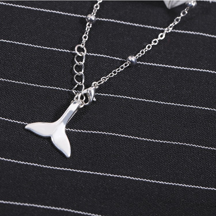 BTS SUGA Bracelet Round Beads Chain Dolphin Tail Pendant Bracelet