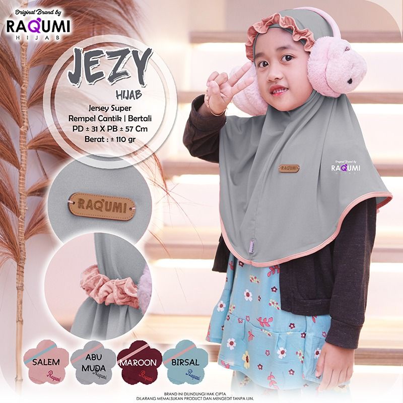 JEZY ORIGINAL RAQUMI HIJAB | JILBAB ANAK JERSEY | JILBAB ANAK RAQUMI | JILBAB ANAK LUCU