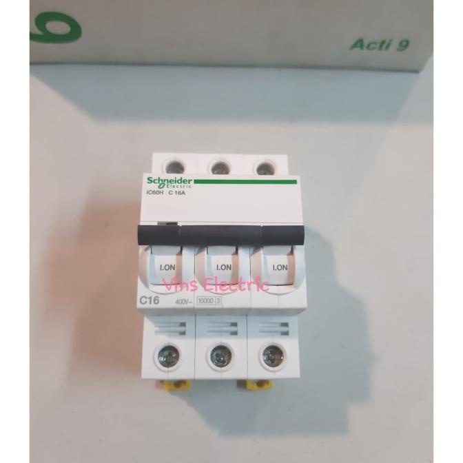 MCB IC60H Kurva C Schneider 3phase 16A (10ka) A9F84316