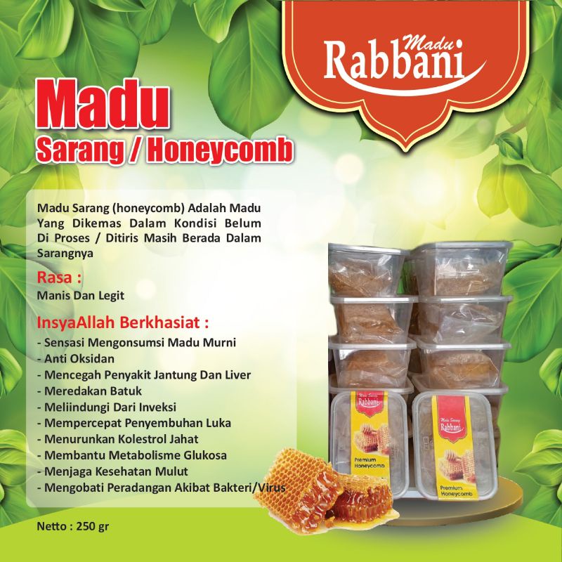 

Madu sarang/Honeycomb/100gr