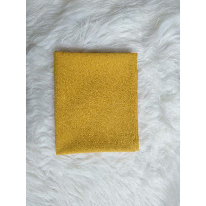 (200x75) Pashmina JUMBO SYARI JAHIT TEPI / Pashmina panjang /-Kuning muda