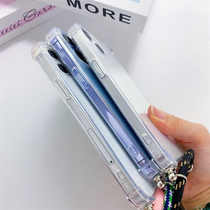 Case Transparan Anti Hilang Untuk iPhone 13 12 11 Pro X XR XS Max 7 8 Plus