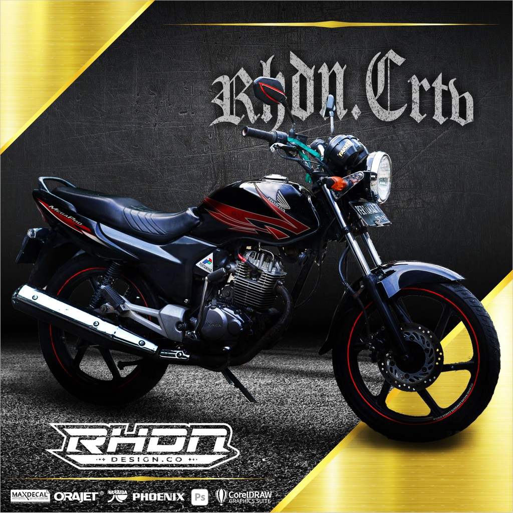 striping variasi megapro primus -  striping honda megapro primus