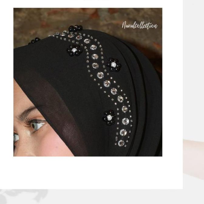 Recomended - BISA  - Jilbab Instant Payet Bando Hijab Instan Bling Pashmina Tali Manik Pesta  Model