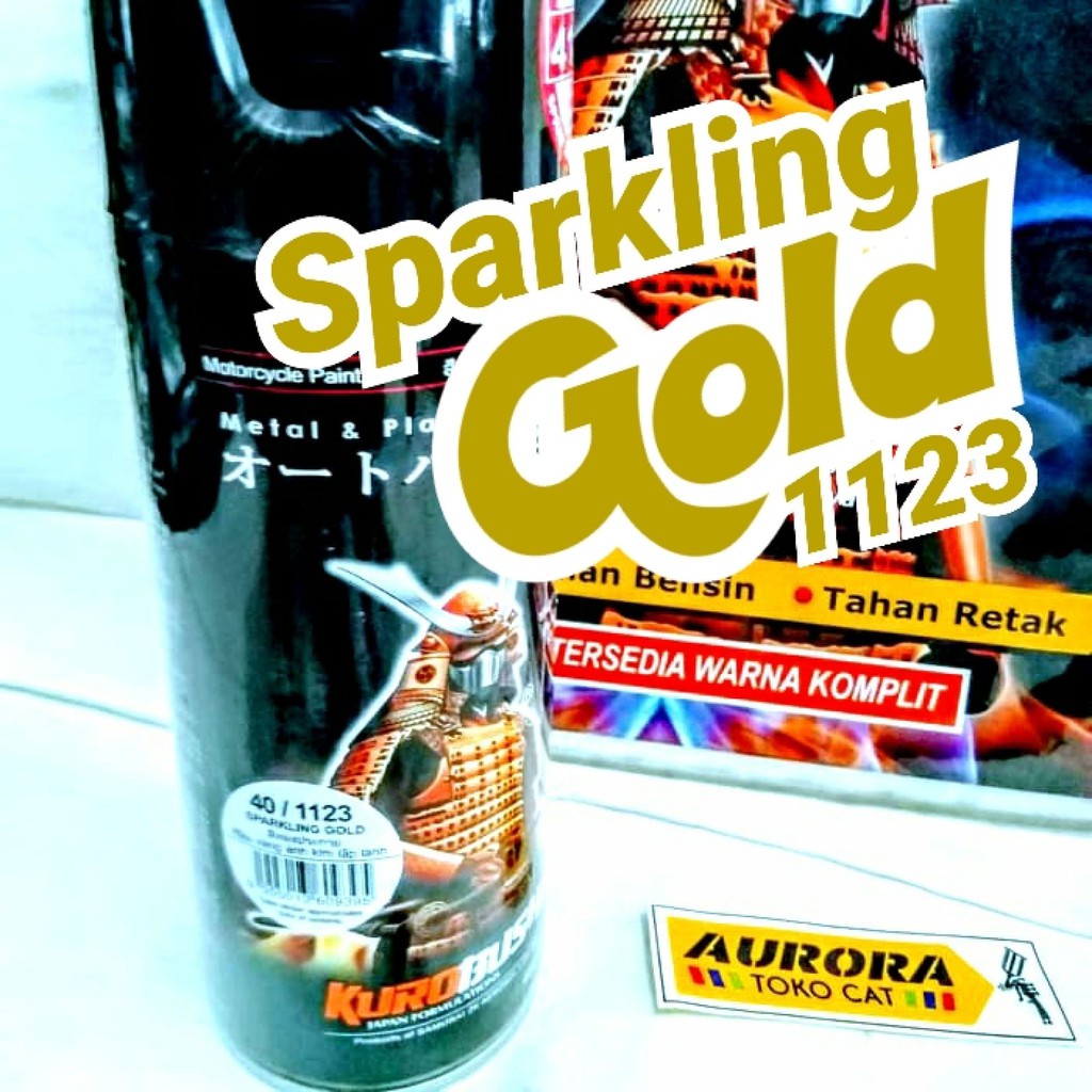 Pilox Samurai Sparkling Gold 1123 Emas Velg Honda Vario Cat Mobil Motor Tahan Bensin Kuning Mas