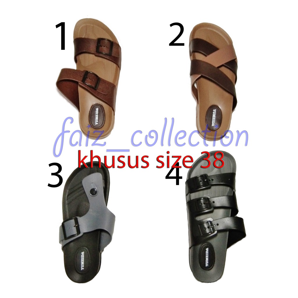 Obral Murah Sandal Yumeida Bahan Karet Elastis Ukuran 38 Original Yumeida