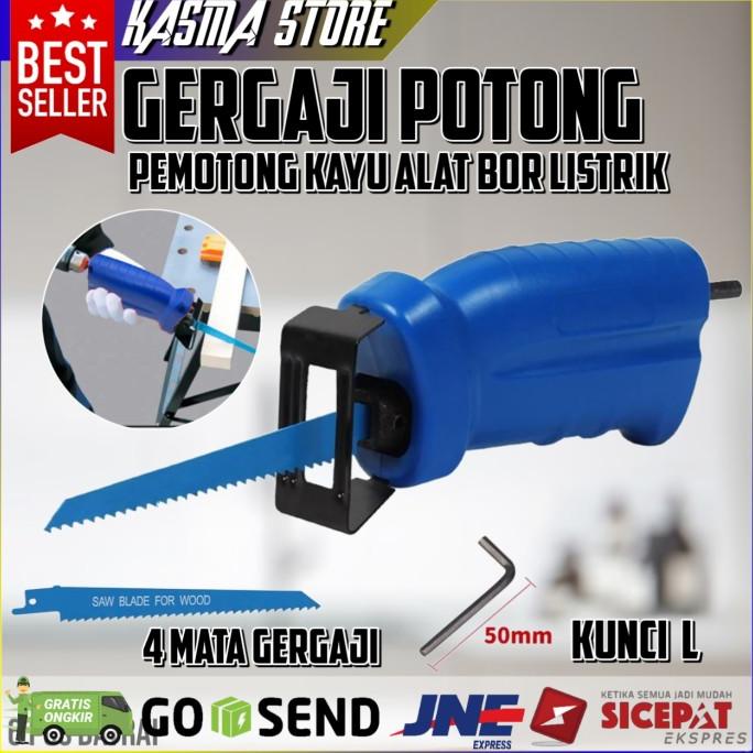 Gergaji Kayu Listrik Tenaga Bor Mini Tajam Kuat Bagus 2000Rpm Termurah