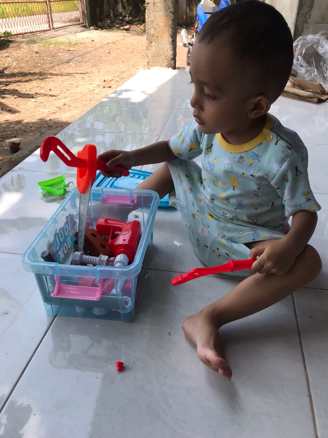 Toolbox Perkakas Mainan Pertukangan Box Ocean