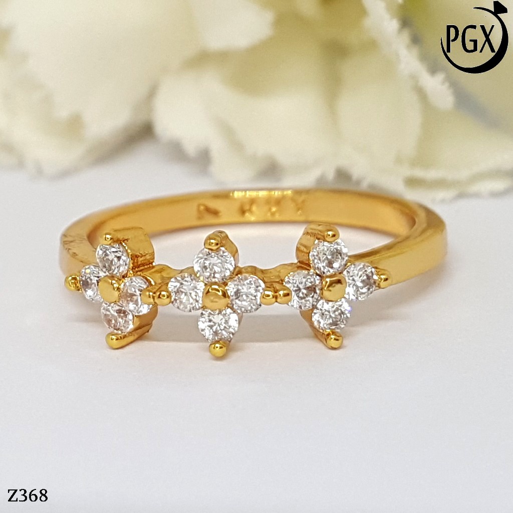 PGX Cincin Xuping Wanita Aksesoris Fashion Perhiasan Lapis Emas Premium - Z368