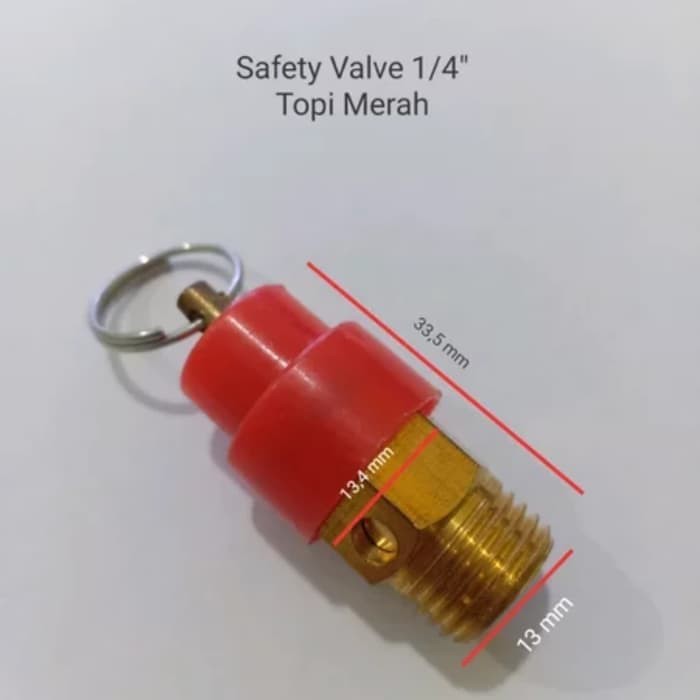 Safety Valve 1/4 Inch Cup Plastik Untuk Kompresor