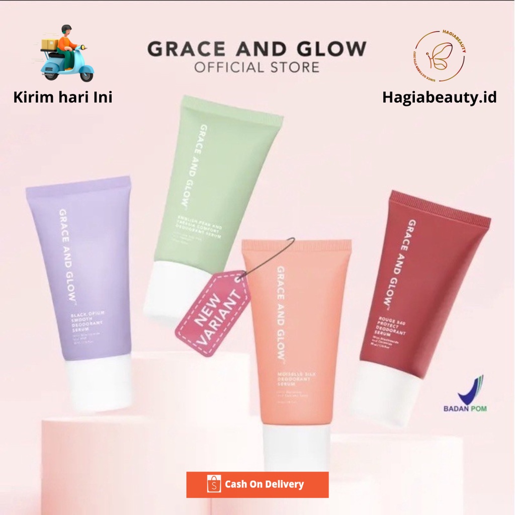 GRACE AND GLOW  Deodorant Serum 50 ML | Deodoran Penghilang Bau Badan | Pencerah Pemutih Ketiak ORIGINAL BPOM